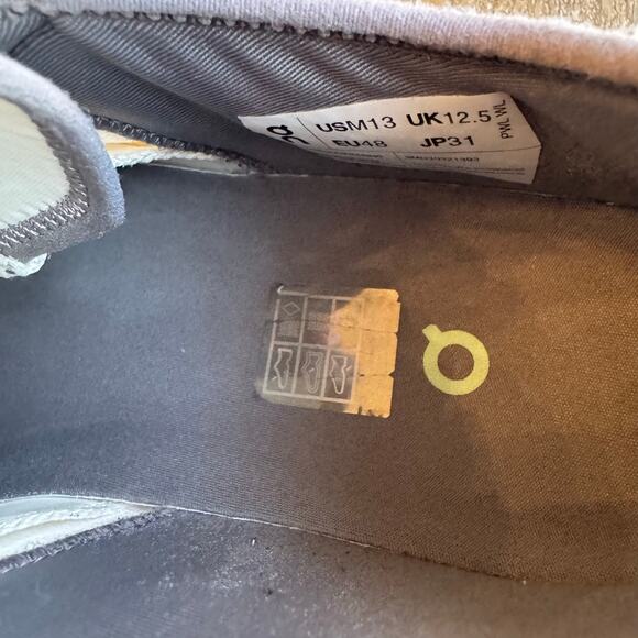 On Cloud Men's Size 13 EU 48 X 3 AD Undyed White Niagara Blue Running Training - Picture 7 of 16